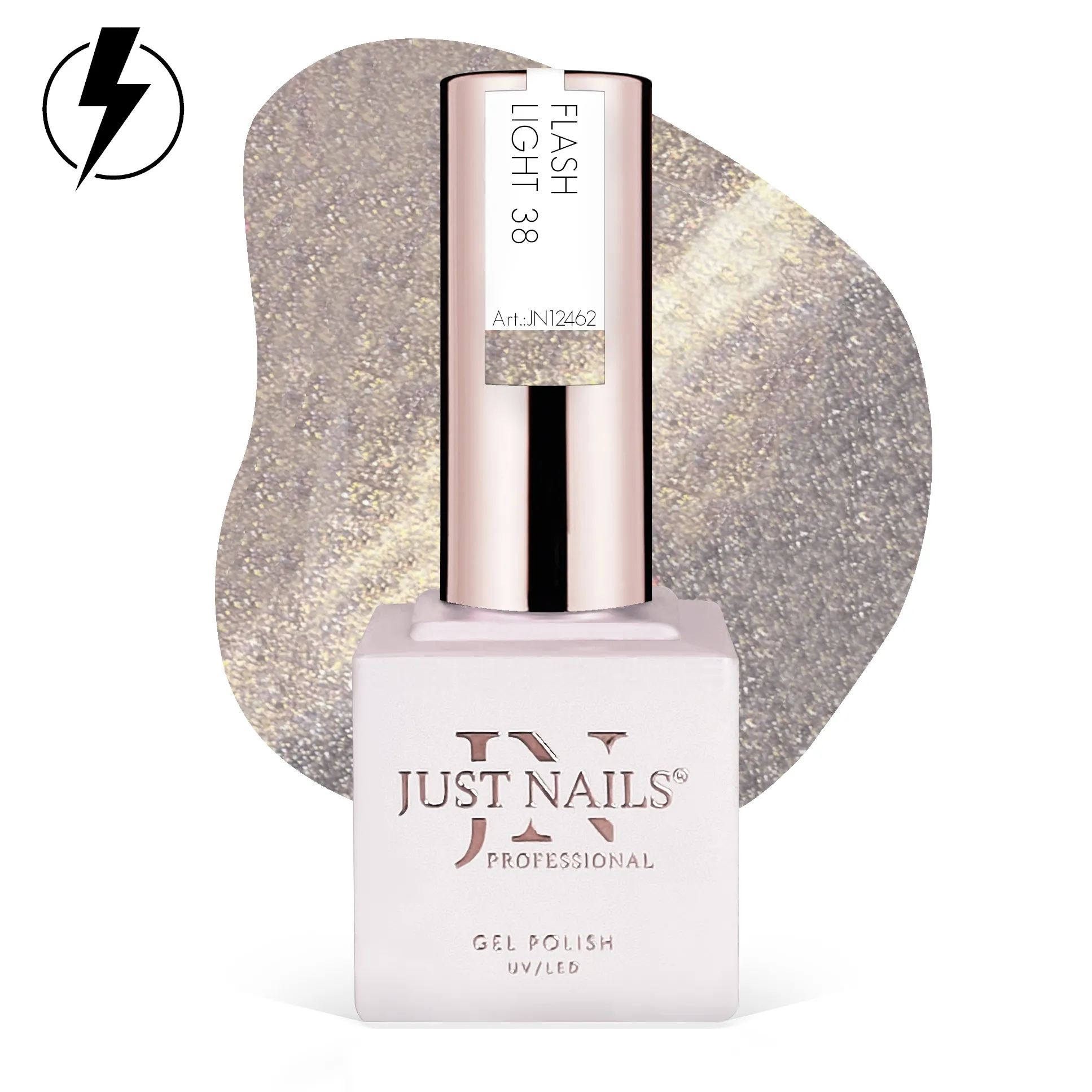 JUSTNAILS Gel Polish Color - Flash Light 38 - Soak-off 