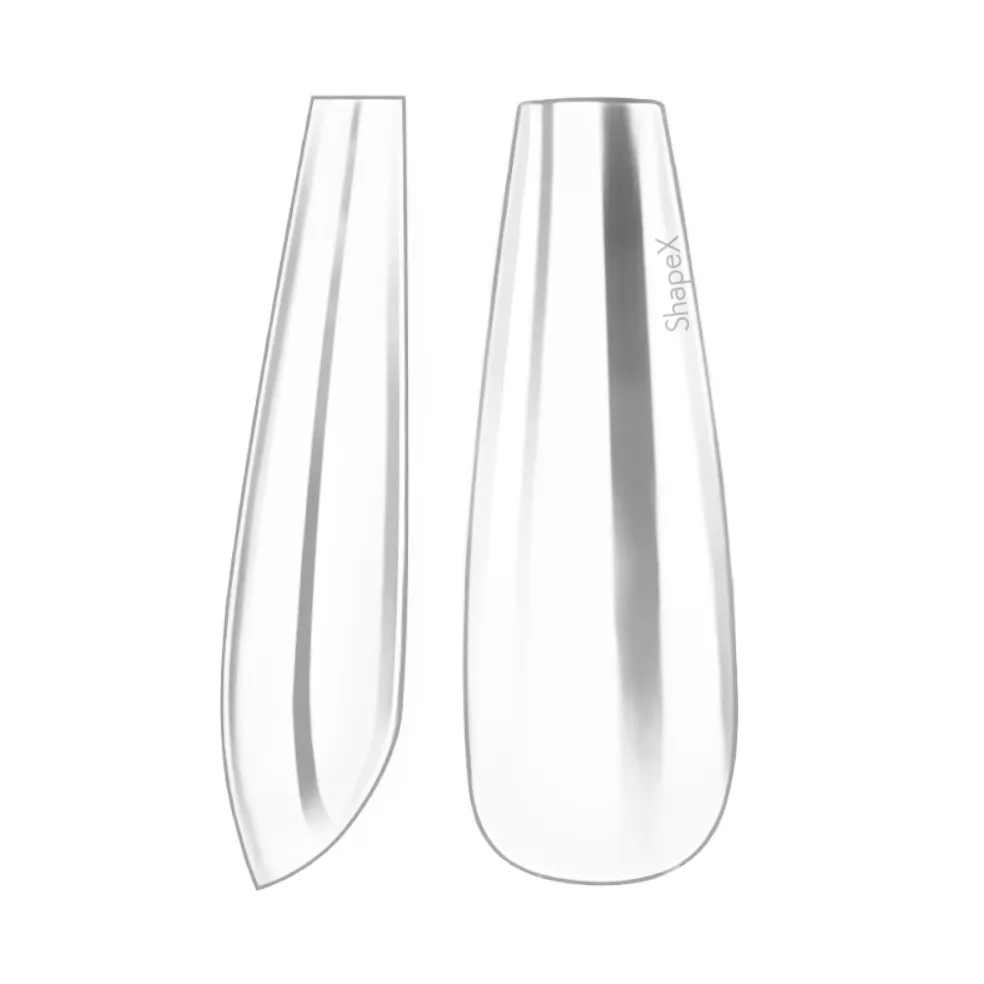 JUSTNAILS ShapeX Fullcover Soft TIPS - Sculpted Long Coffin