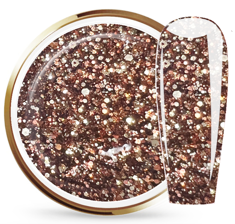JUSTNAILS Glittergel Brown Sugar