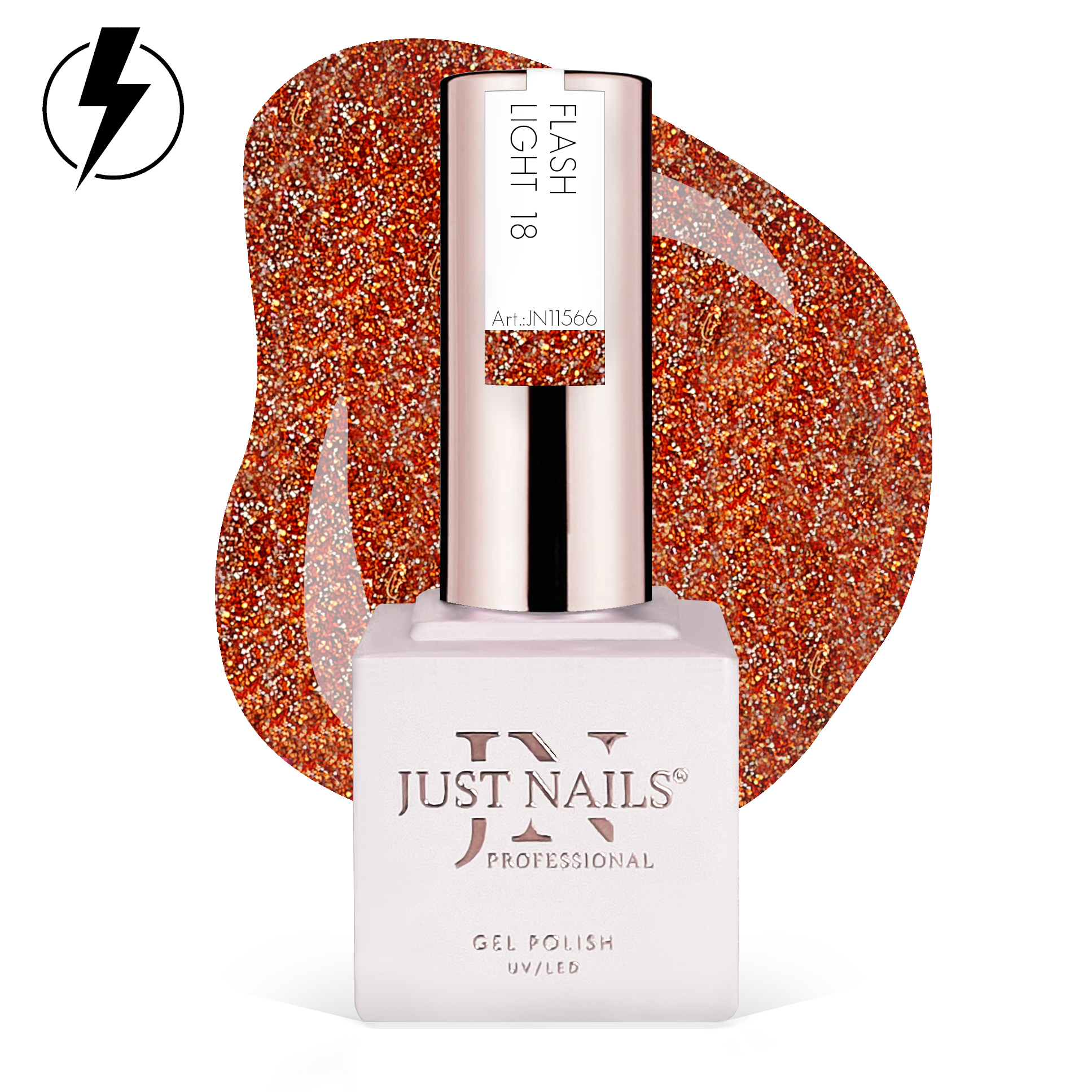 JUSTNAILS Gel Polish Color - Flash Light 18 - Soak-off ABVERKAUF