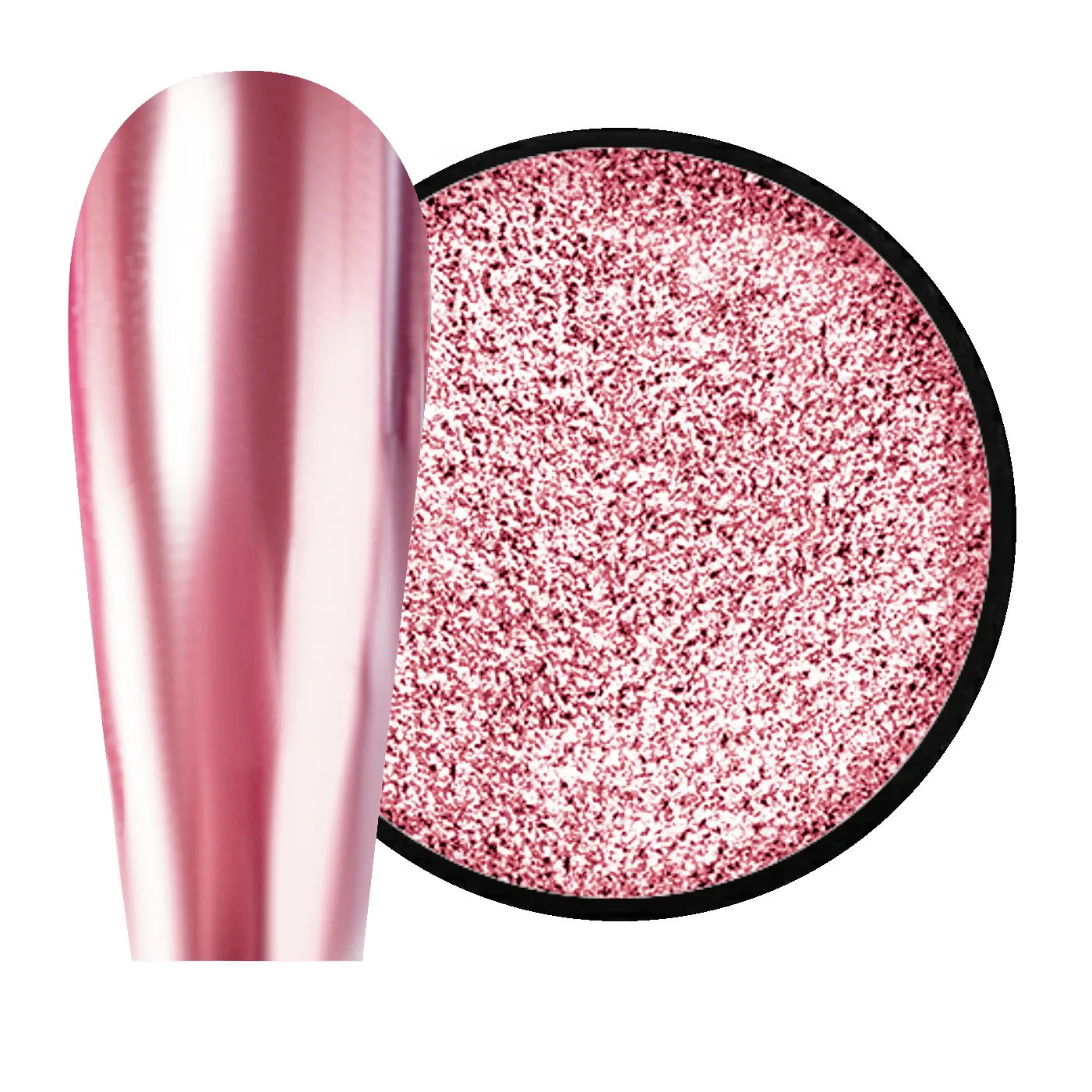 JUSTNAILS Mirror-Glow Nagel Pigment - Rosè Shine ABVERKAUF