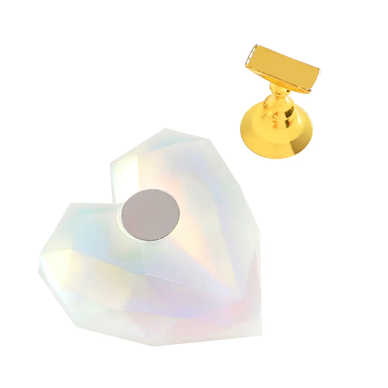 JUSTNAILS Display Muster Tip Halterung herz Opal Gold