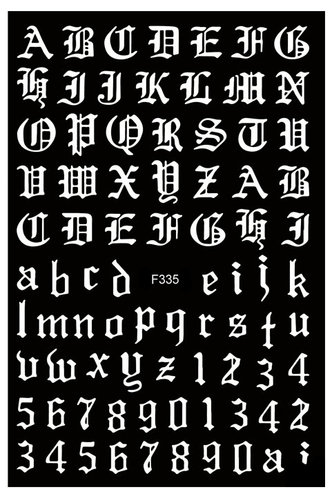 JUSTNAILS Sticker selbstklebend Buchstaben Letters weiß