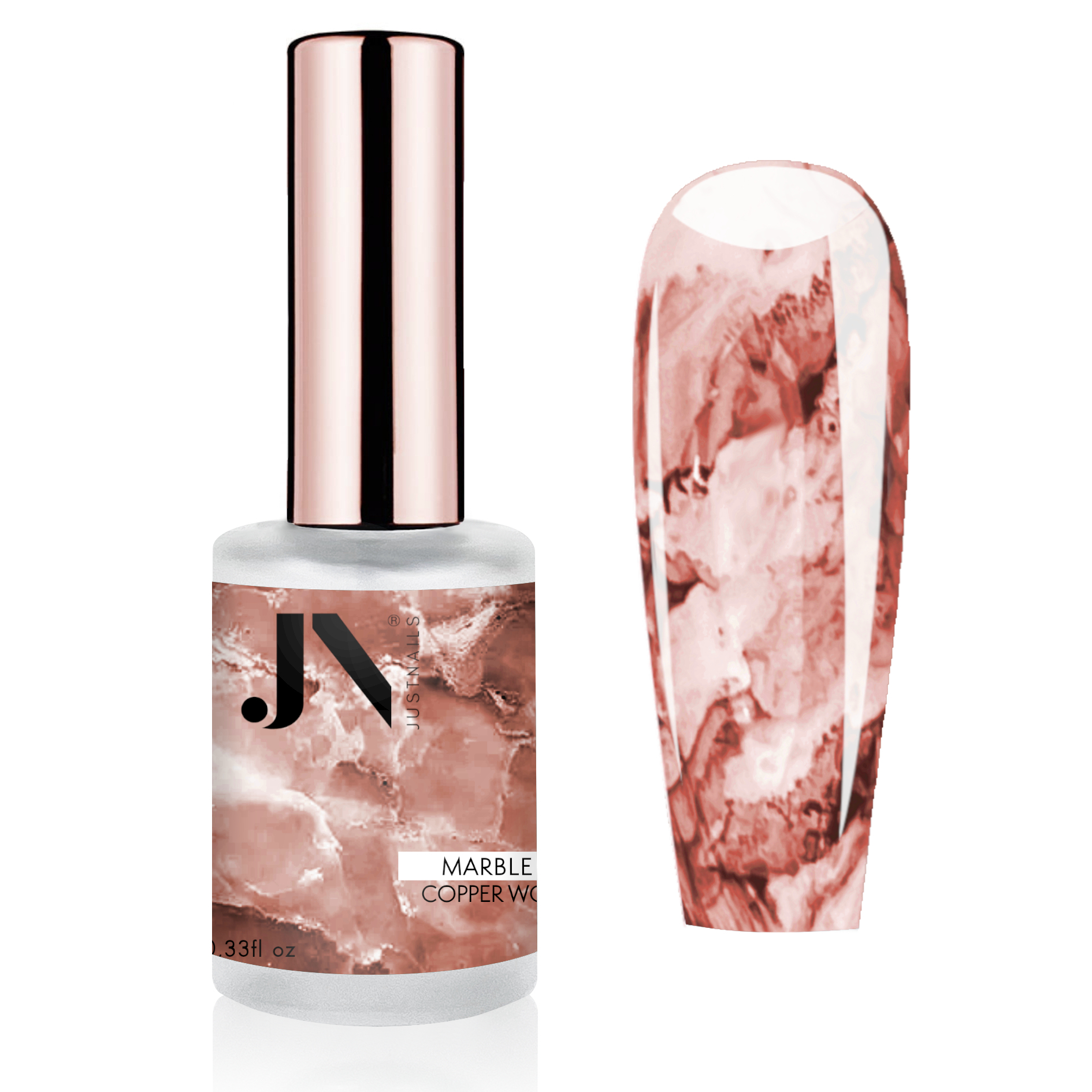 JUSTNAILS Nail Marble INK Color - Copper Wood