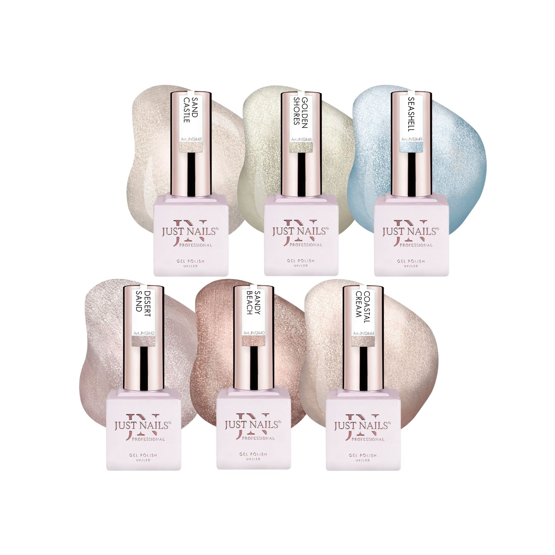  JUSTNAILS Professional Polish Cat Eye- DREAMY BEACH Set 