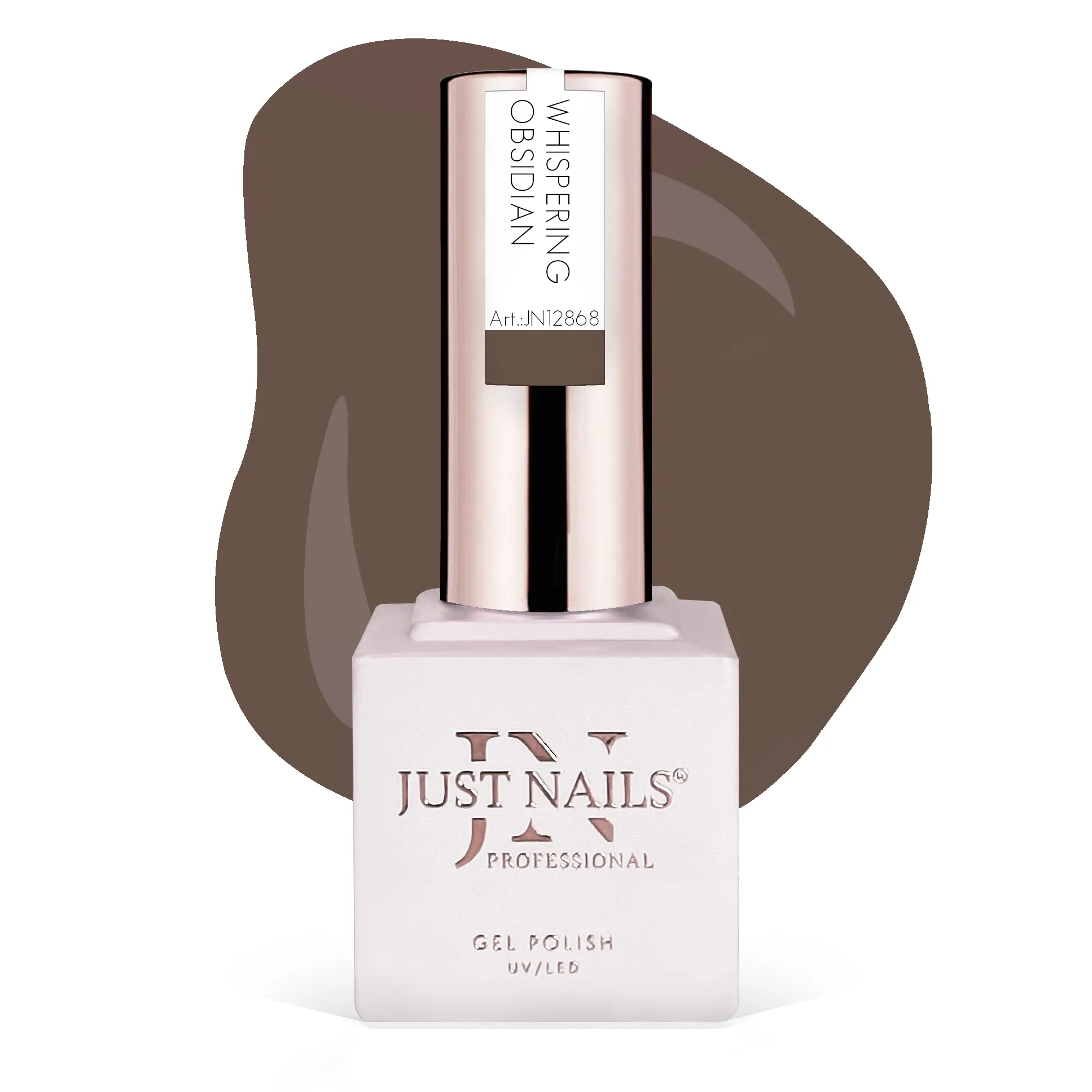 JUSTNAILS Gel Polish Color - WHISPERING OBSIDIAN - Soak-off