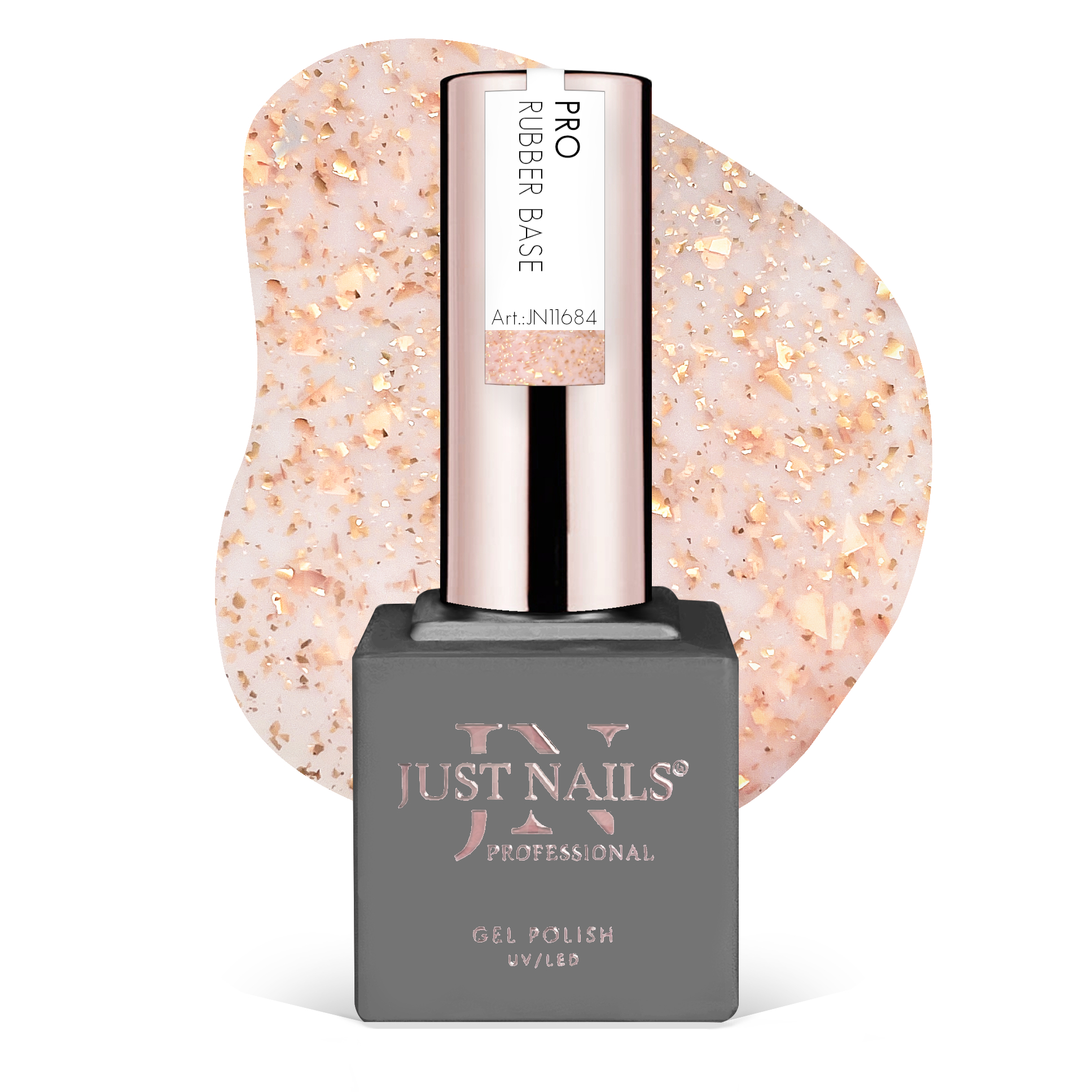 JUSTNAILS Pro Rubber BASE Fairy Crush - 11 - Hybrid Soak-off