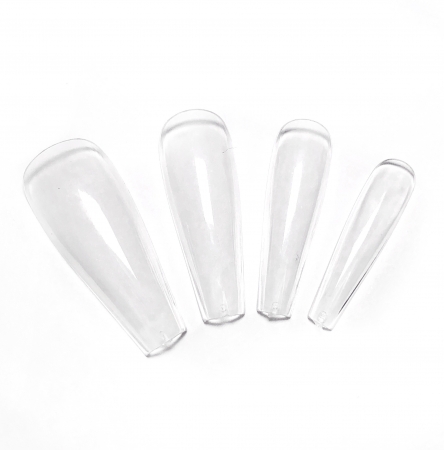 JUSTNAILS JUST PRESS - Long Coffin Fullcover Press On Tips Nails